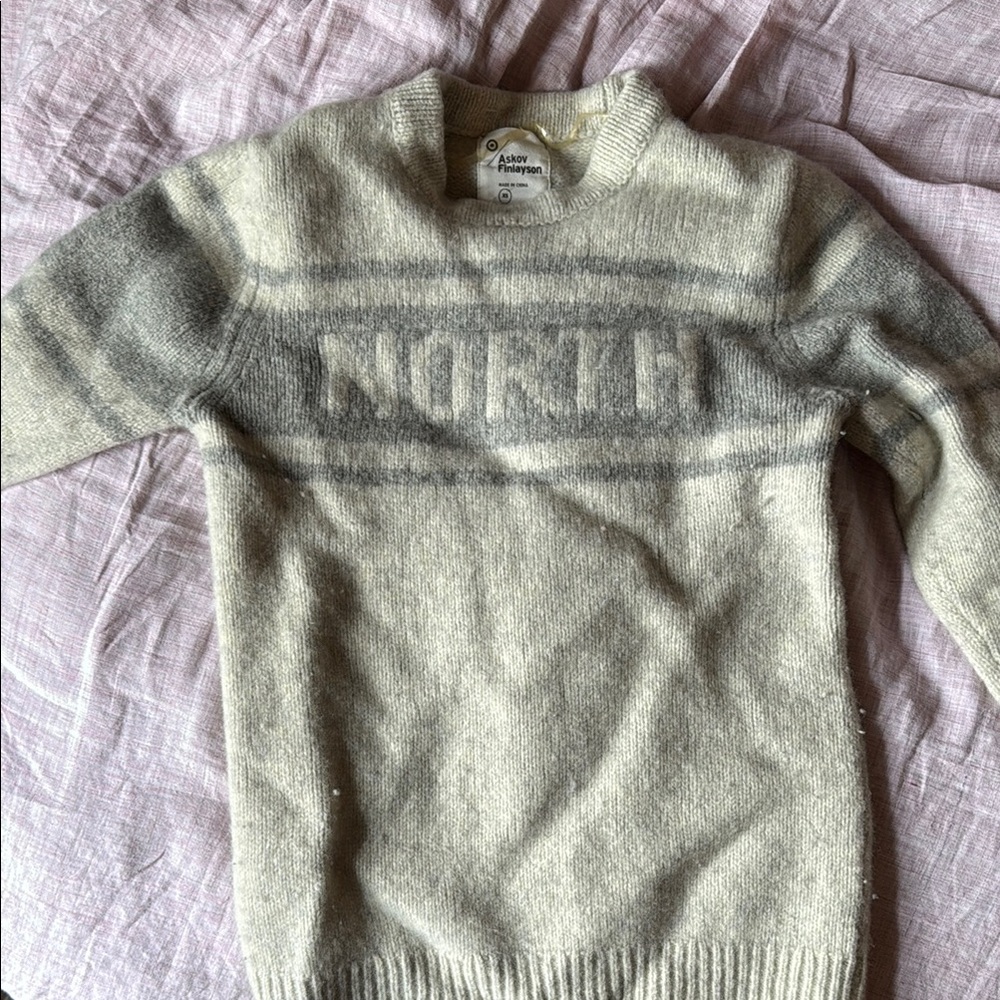 Askov Finlayson For Target 100 Percent Lambswool Crew North Sweater MENS XS